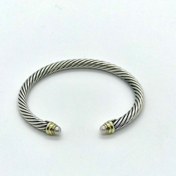 David Yurman Cable Bracelet with Pearls - Picture 1 of 4